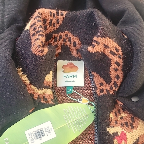 FARM Rio Leopards Black Knit Jacket - Picture 3 of 7